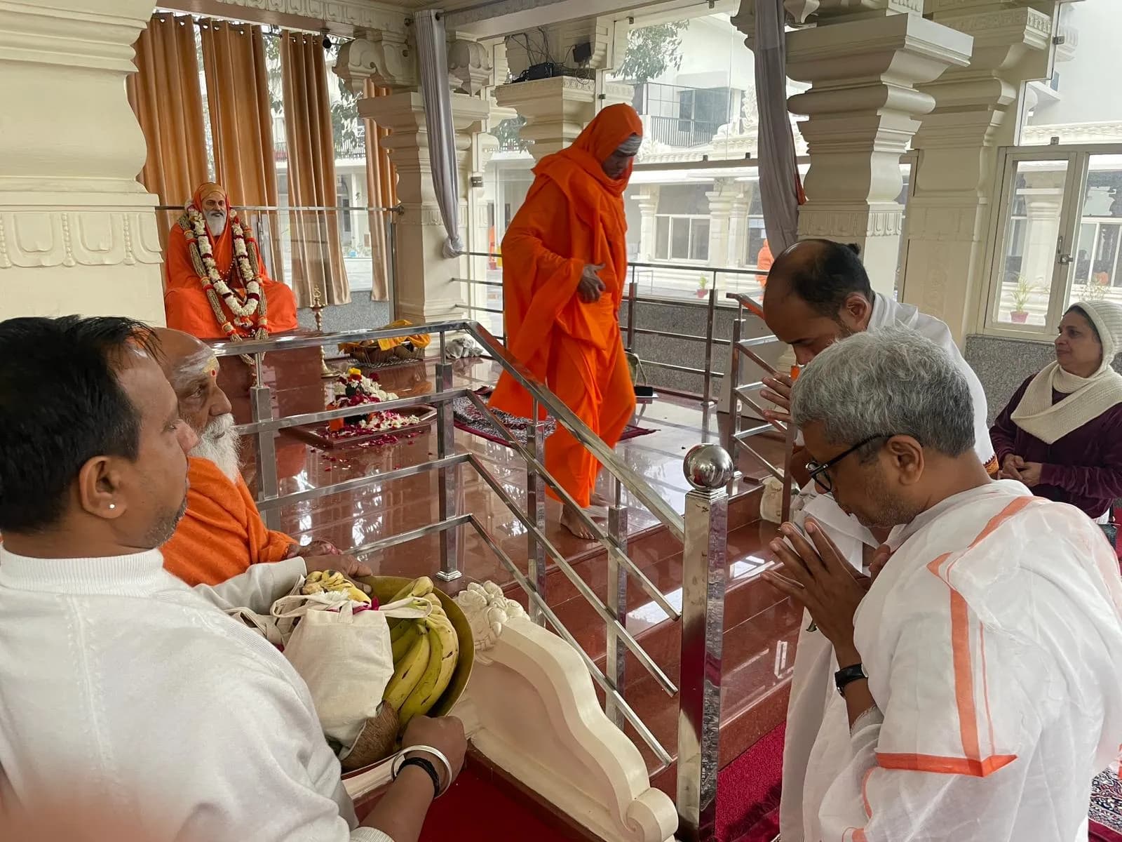 Daily Havan fire ceremony at Anantadrishti Yoga School
